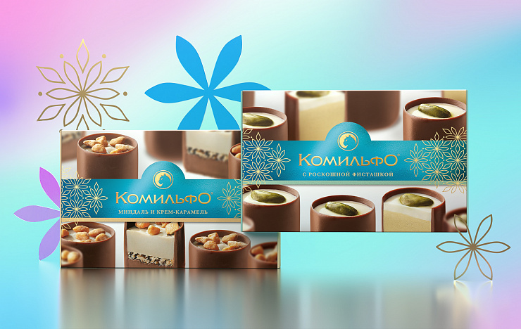 Комильфо® Весна 2021: дизайн упаковки шоколадных конфет - Портфолио Depot