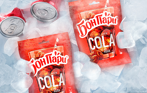 Бон Пари® taste of Cola: дизайн упаковки леденцовой карамели. Разработка дизайна упаковки