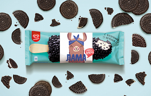 Лама ноу драма: визуальная система для мороженого от Инмарко. Разработка дизайна упаковки