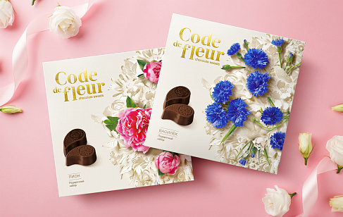Code de fleur: дизайн упаковки шоколадных конфет . Разработка дизайна упаковки