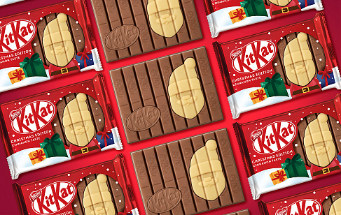 KitKat® Christmas Edition: дизайн упаковки шоколада
