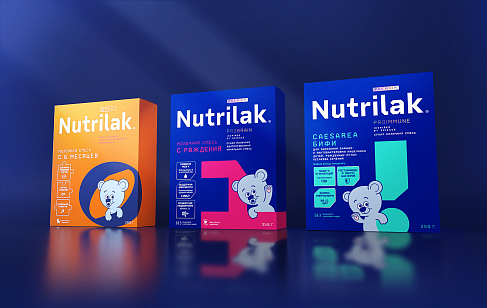 Редизайн бренда молочных смесей Nutrilak. Разработка дизайна упаковки