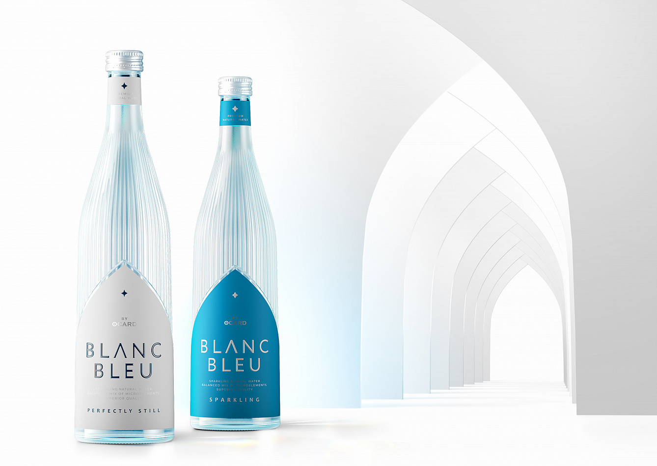BLANC BLEU: нейминг, дизайн и форма упаковки бутилированной воды - Портфолио Depot