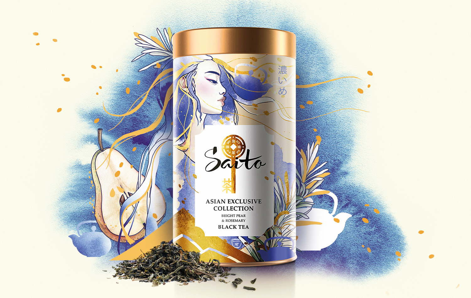 Saito Asian Exclusive Collection: креативная идея и визуальный стиль бренда чая - Портфолио Depot