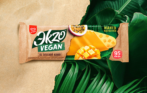 Эkzo Vegan: дизайн упаковки мороженого. Разработка дизайна упаковки