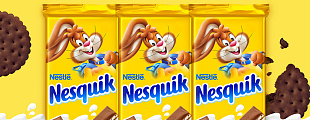 Depot разработал дизайн упаковки для шоколадок Nesquik с печеньем