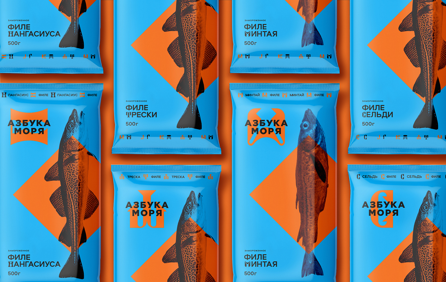 Азбука Моря: дизайн-система для бренда рыбы и морепродуктов - Портфолио Depot