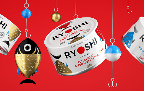 Ryoshi: позиционирование и визуальная система для бренда рыбных консервов. Разработка позиционирования