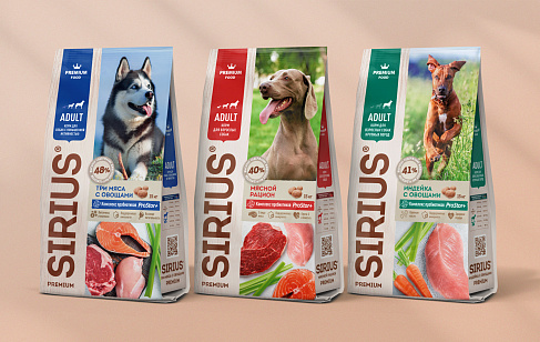 SIRIUS®: позиционирование и дизайн упаковки кормов для животных. Разработка дизайна упаковки