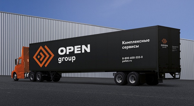 OPEN group - брендинг каждой деревянной паллеты