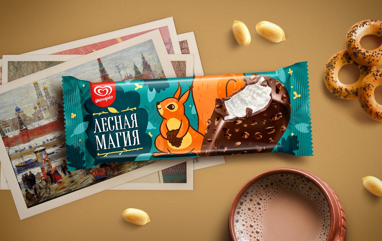 Лесная Магия: Дизайн упаковки мороженого от Инмарко - Портфолио Depot