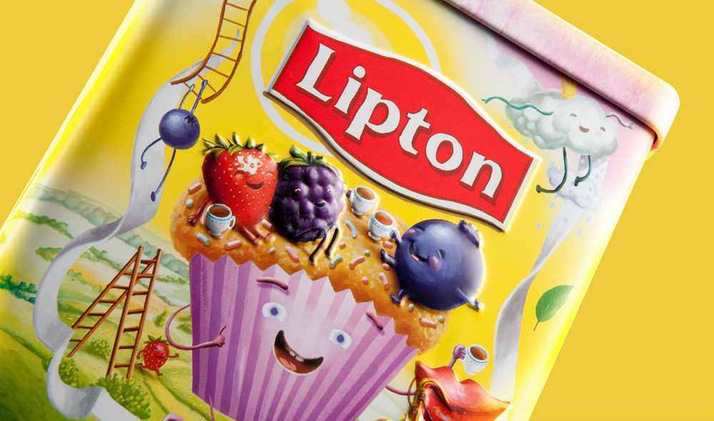 lipton, липтон, Unilever, Юнилевер, дизайн упаковки, limited edition, blueberry muffin, брендинговое агентство Depot WPF, промо-упаковка
