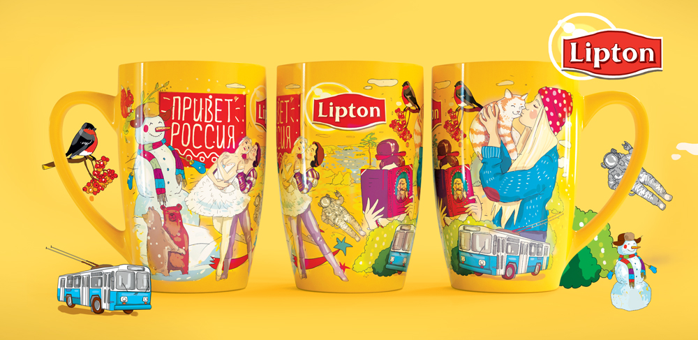 Lipton, Unilever, дизайн упаковки, дизайн промо-материалов, подарок за покупку, маркетинг, брендинг, брендинговое агентство Depot WPF