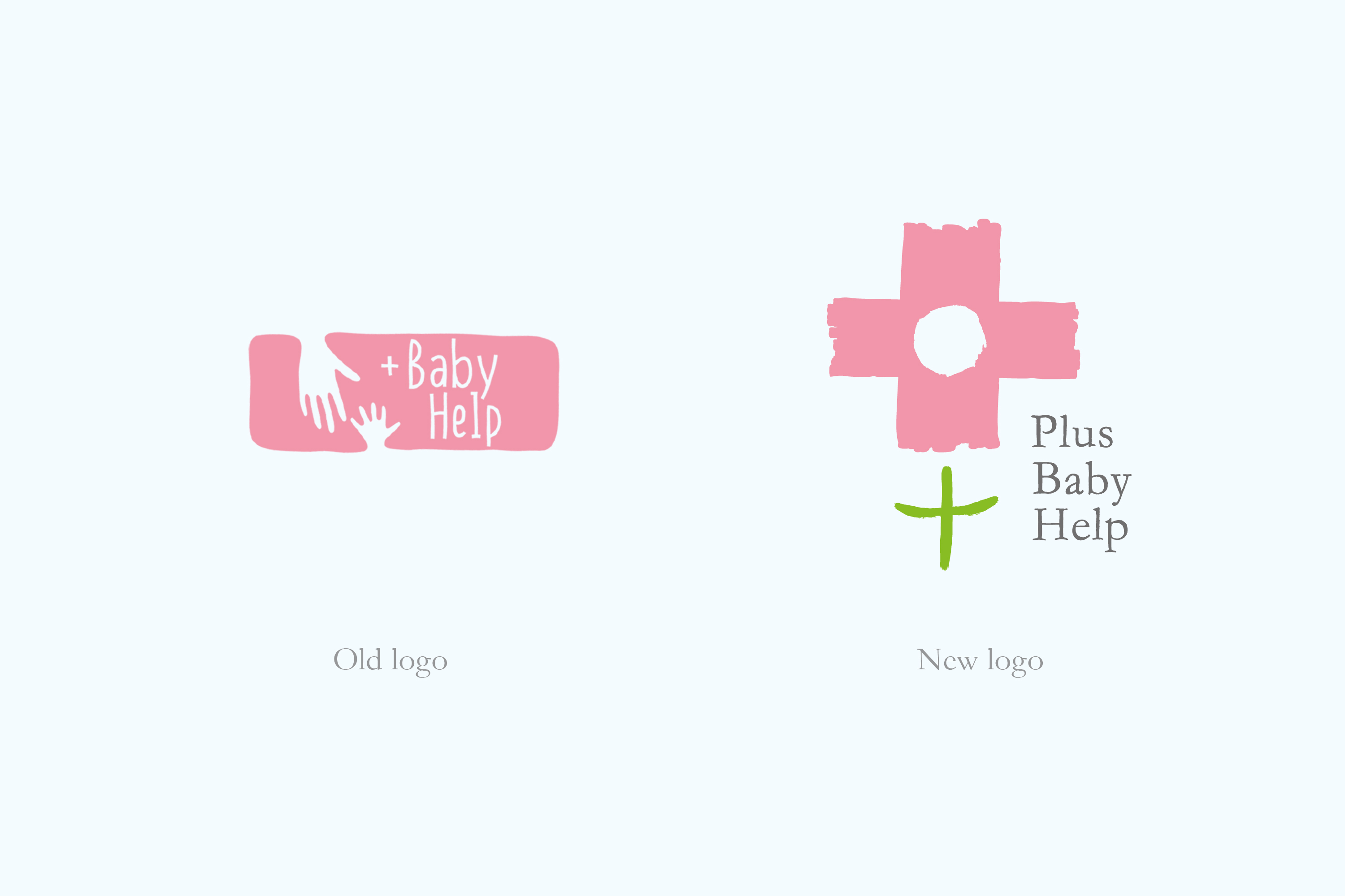 ребрендинг благотворительного фонда Плюс Помощь Детям, разработка стратегии, логотипа и фирменного стиля, креатив, брендинговое агентство Depot WPF, Plus Baby Help foundation rebranding, identity that turns minus into plus