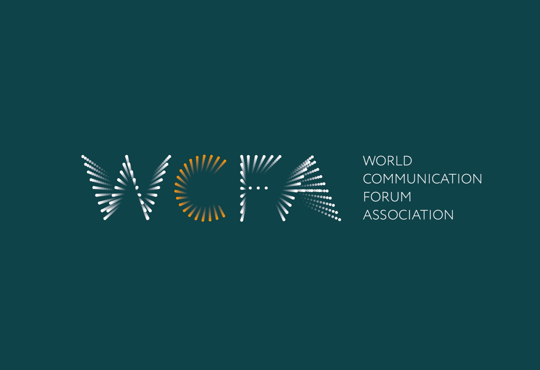 разработка бренда и фирменный стиль международной коммуникационной ассоциации WCFA, World Communication Forum Association, айдентика, логотип, креатив, промо, брендинговое агентство Depot WPF