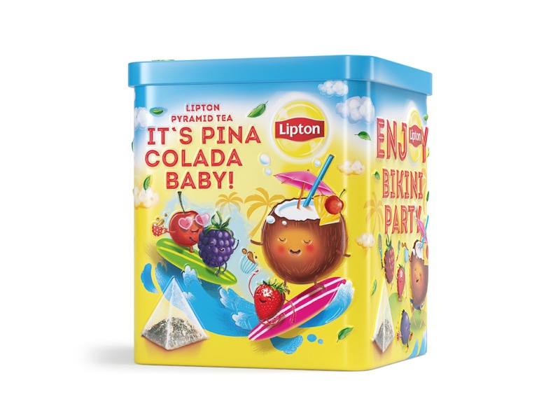 lipton, unilever, pina colada, дизайн упаковки, limited edition, брендинговое агентство Depot WPF