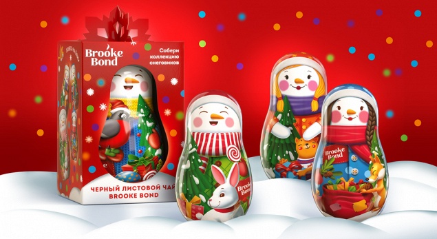 Depot WPF: новогодние снеговики для Brooke Bond 