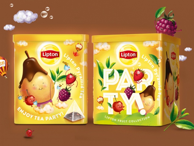 Чайная вечеринка на упаковке Lipton Pear Chocolate от Depot WPF