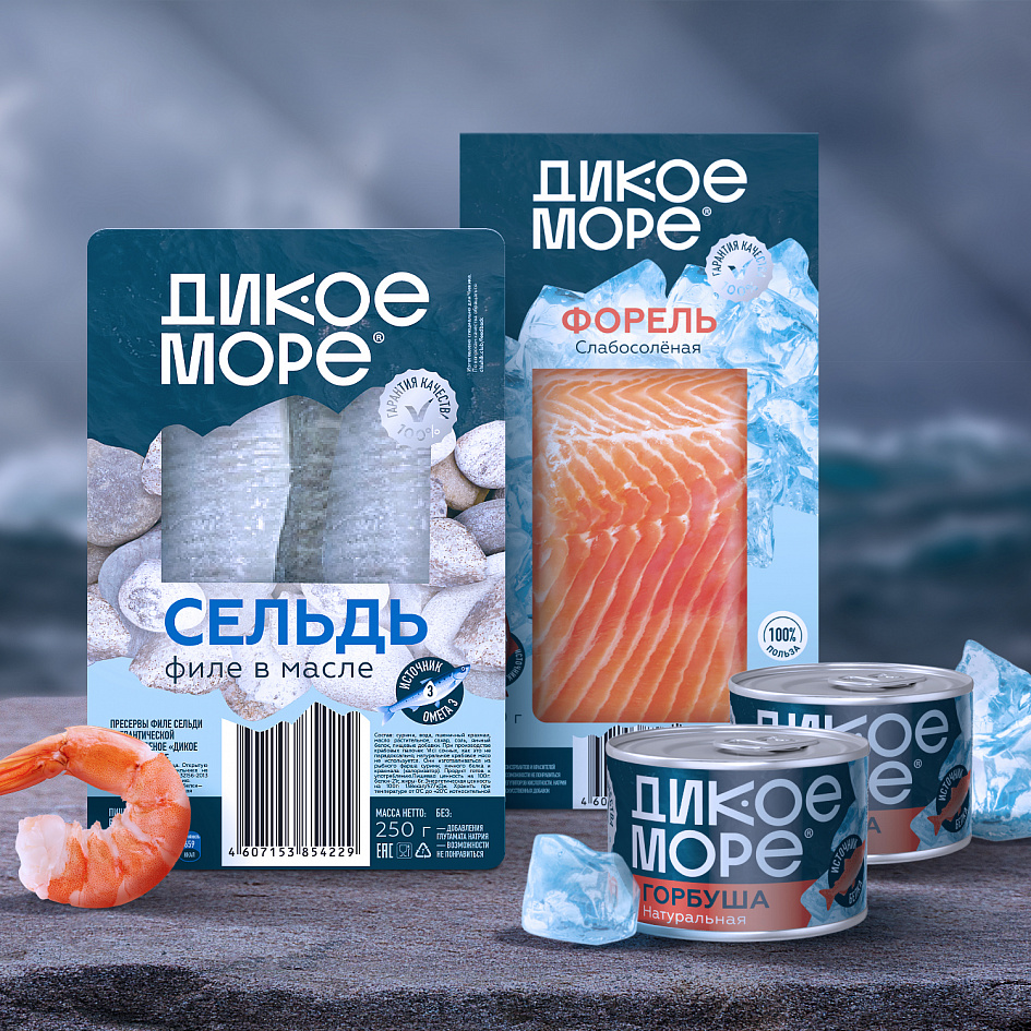 «Дикое море»: создание бренда рыбы и морепродуктов СТМ Чижика - Портфолио Depot