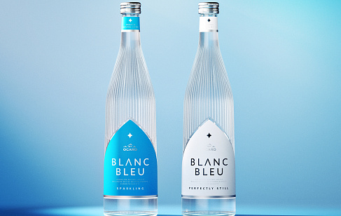 BLANC BLEU: нейминг, дизайн упаковки и этикетки, форма упаковки бутилированной воды