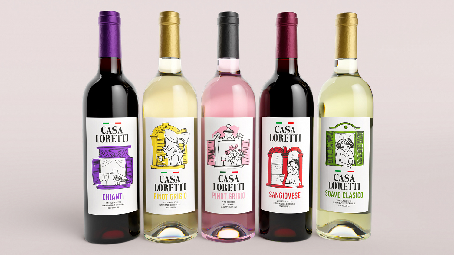 Casa Loretti: дизайн упаковки итальянского вина СТМ Чижика - Портфолио Depot