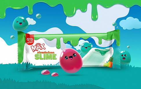 MAX Slime: дизайн упаковки мороженого от Инмарко