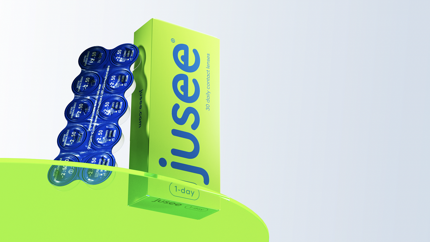 Jusee: нейминг и дизайн упаковки линз - Портфолио Depot