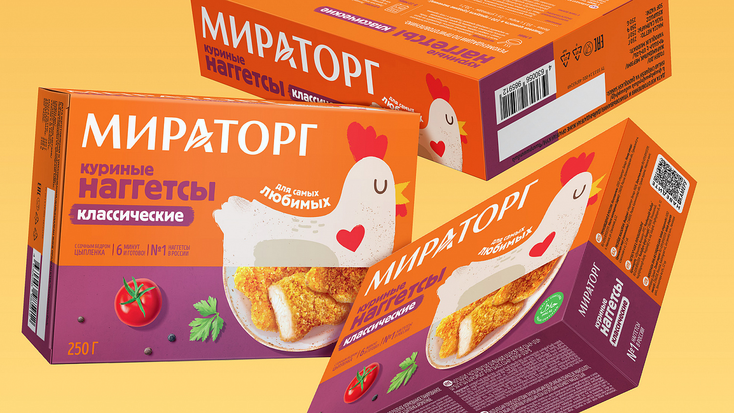 Мираторг: дизайн упаковки куриных наггетсов - Портфолио Depot
