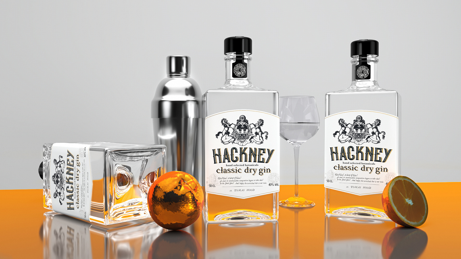 Hackney: дизайн упаковки джина СТМ Чижика - Портфолио Depot