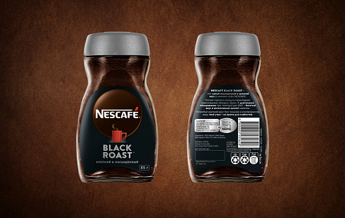 Nescafe Black Roast. Разработка дизайна упаковки
