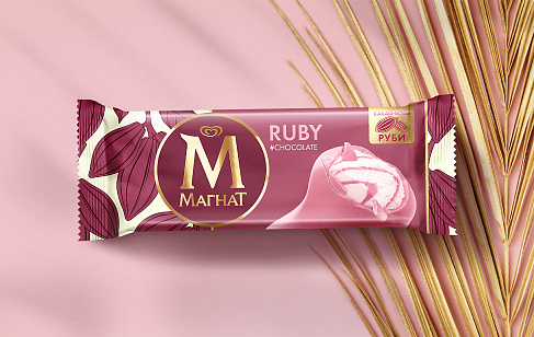 Магнат Ruby: дизайн упаковки для линейки мороженого от Unilever. Разработка дизайна упаковки