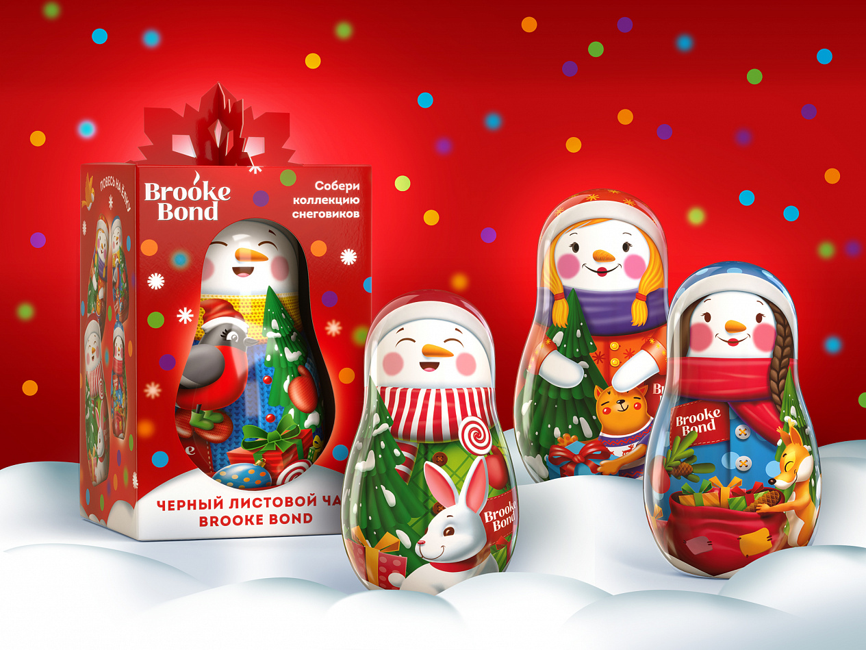 Снеговики Brooke Bond - Портфолио Depot