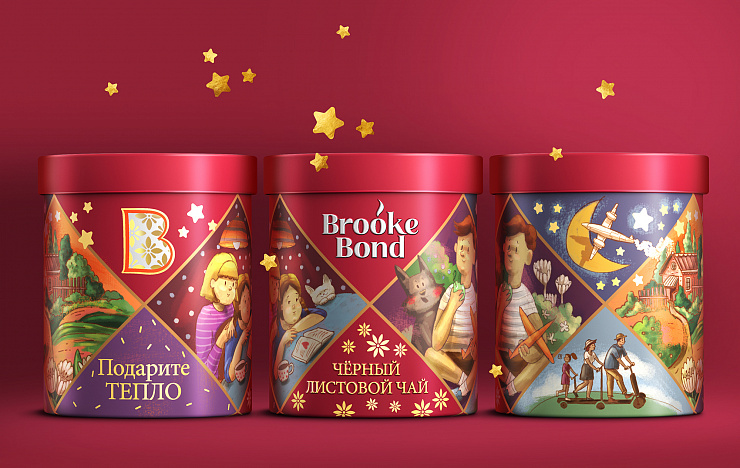 Новогодняя упаковка Brooke Bond - Портфолио Depot