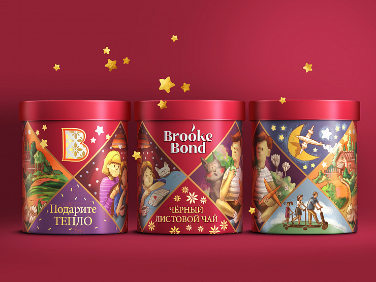 Новогодняя упаковка Brooke Bond - Портфолио Depot