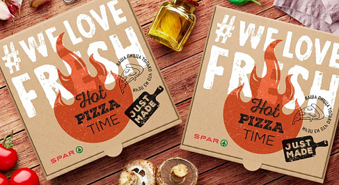 Pizza Spar: дизайн упаковки пиццы СТМ Spar