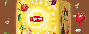 Чайная вечеринка на упаковке Lipton Pear Chocolate от Depot WPF