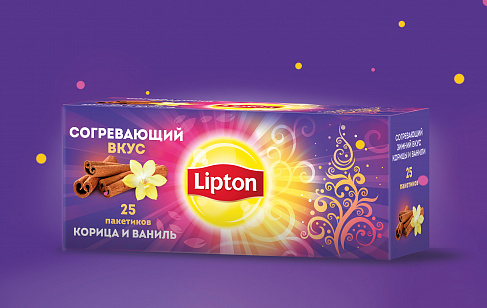 Новогодняя серия Lipton с корицей и ванилью