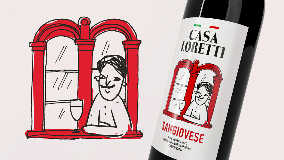 Casa Loretti: нейминг и дизайн упаковки итальянского вина СТМ Чижика - Портфолио Depot