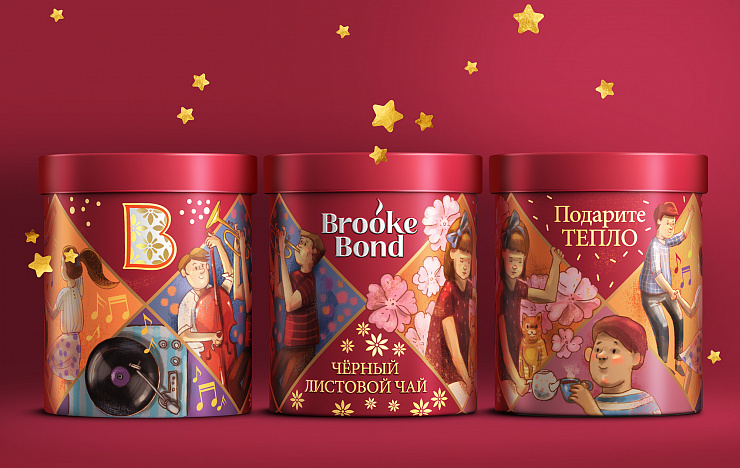 Новогодняя упаковка Brooke Bond - Портфолио Depot