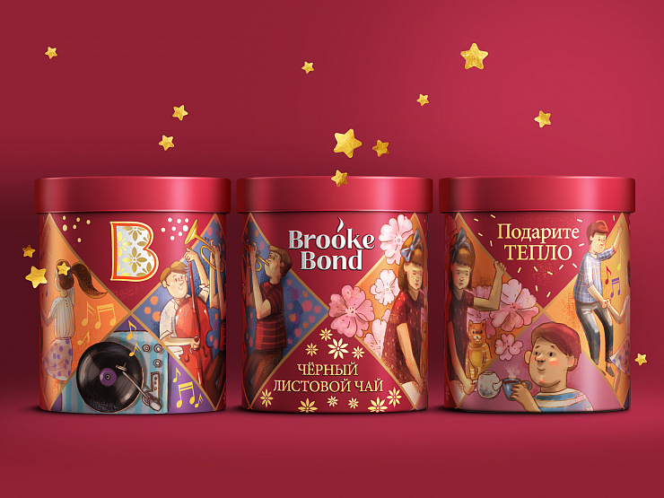 Новогодняя упаковка Brooke Bond - Портфолио Depot