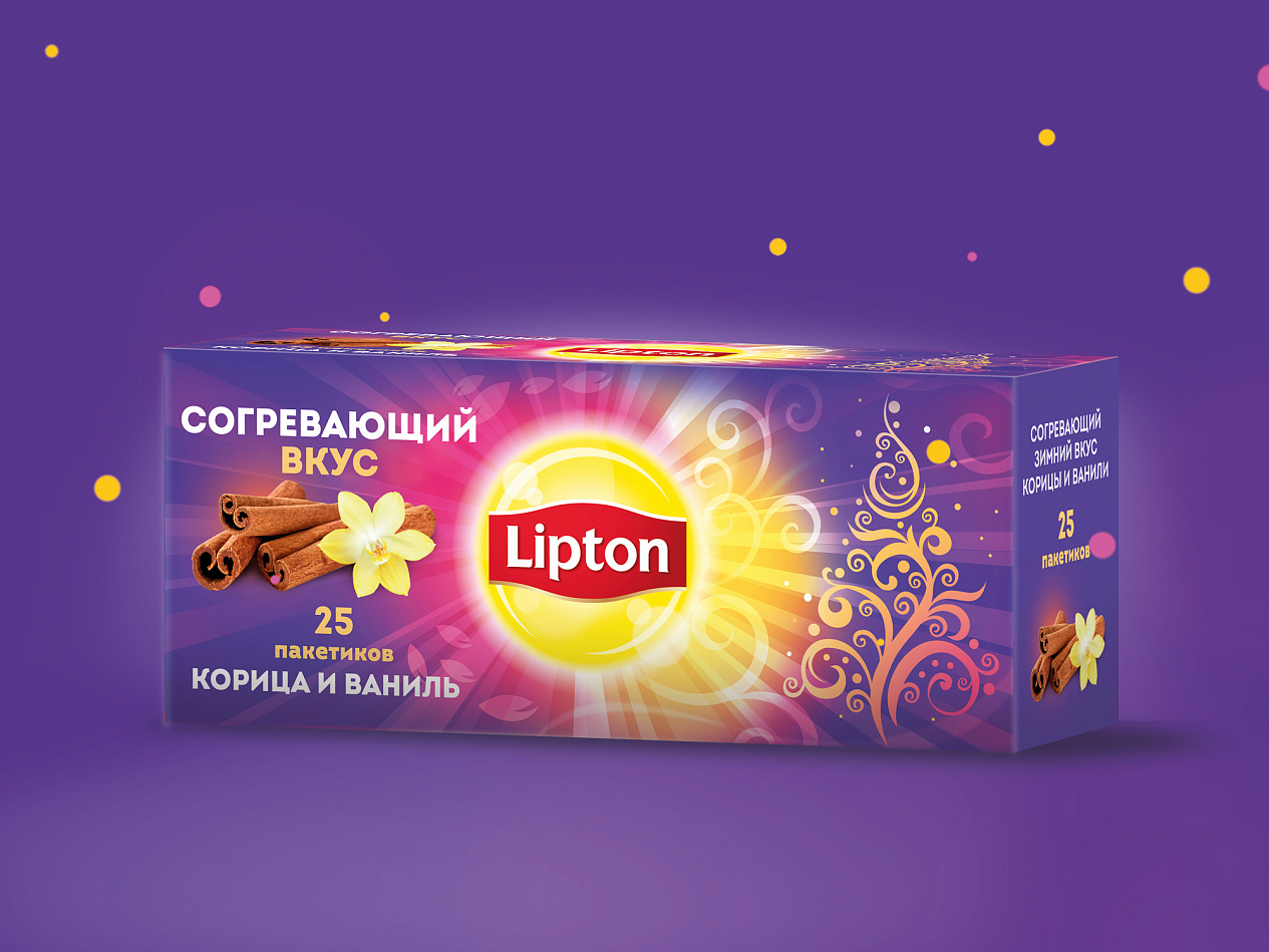 Новогодняя серия Lipton с корицей и ванилью - Портфолио Depot
