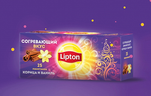 Новогодняя серия Lipton с корицей и ванилью