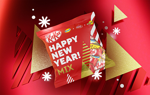 KitKat® New Year Mix: дизайн упаковки