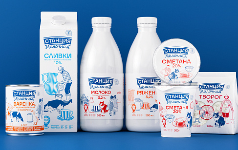 Станция молочная: редизайн и key visual для СТМ Пятёрочки