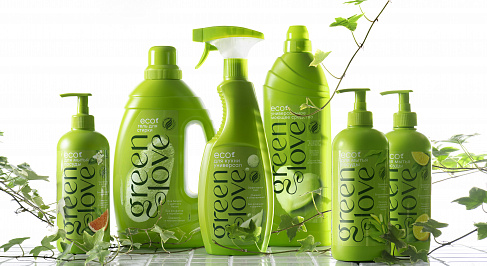 Green Love: Дизайн упаковки бытовой химии