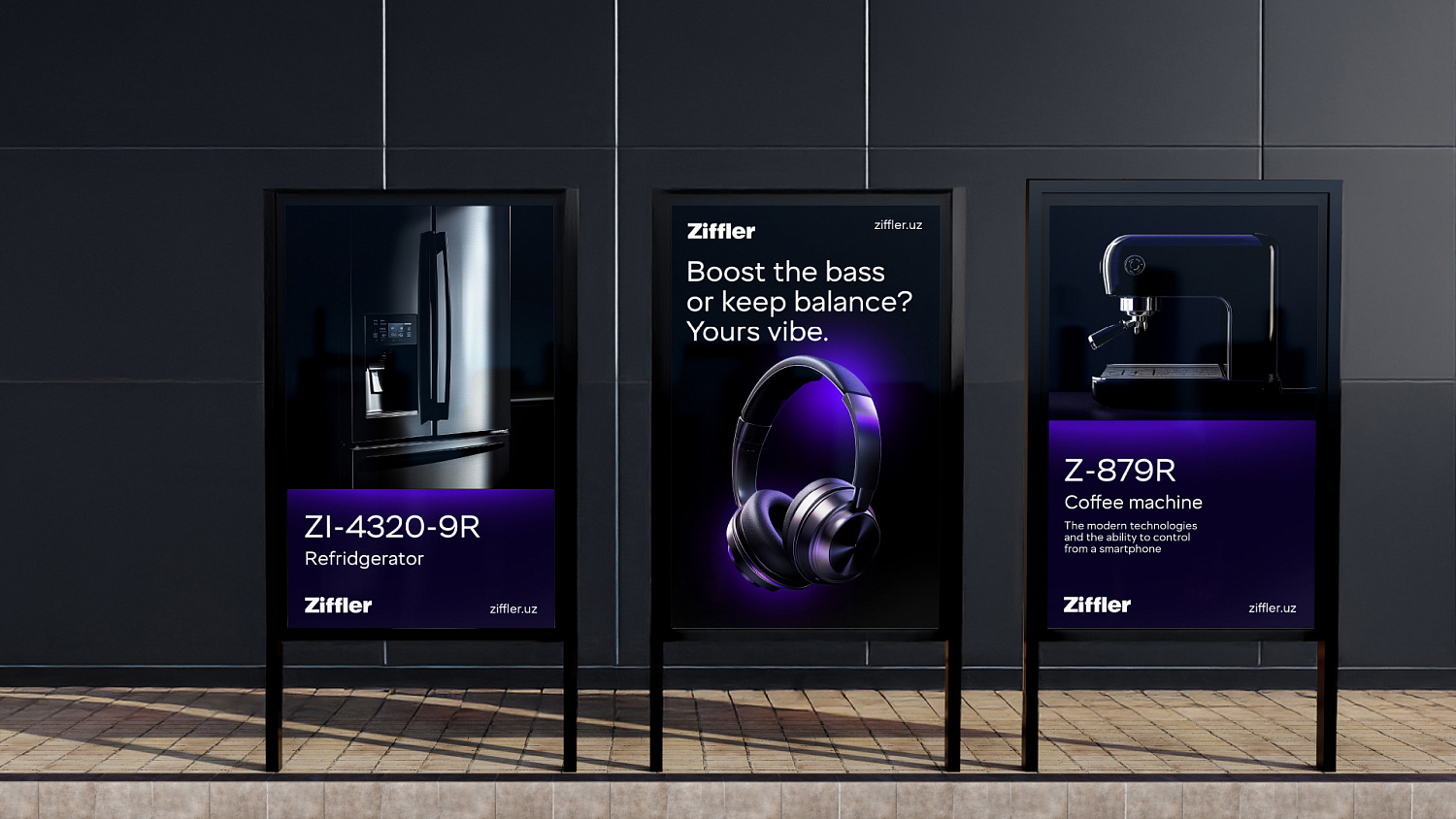 Ziffler: айдентика производителя бытовой техники и электроники из Узбекистана - Портфолио Depot