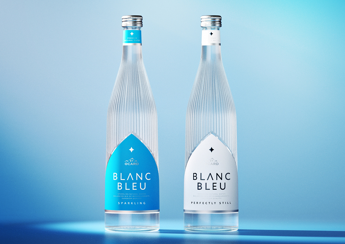 BLANC BLEU: нейминг, дизайн и форма упаковки бутилированной воды - Портфолио Depot