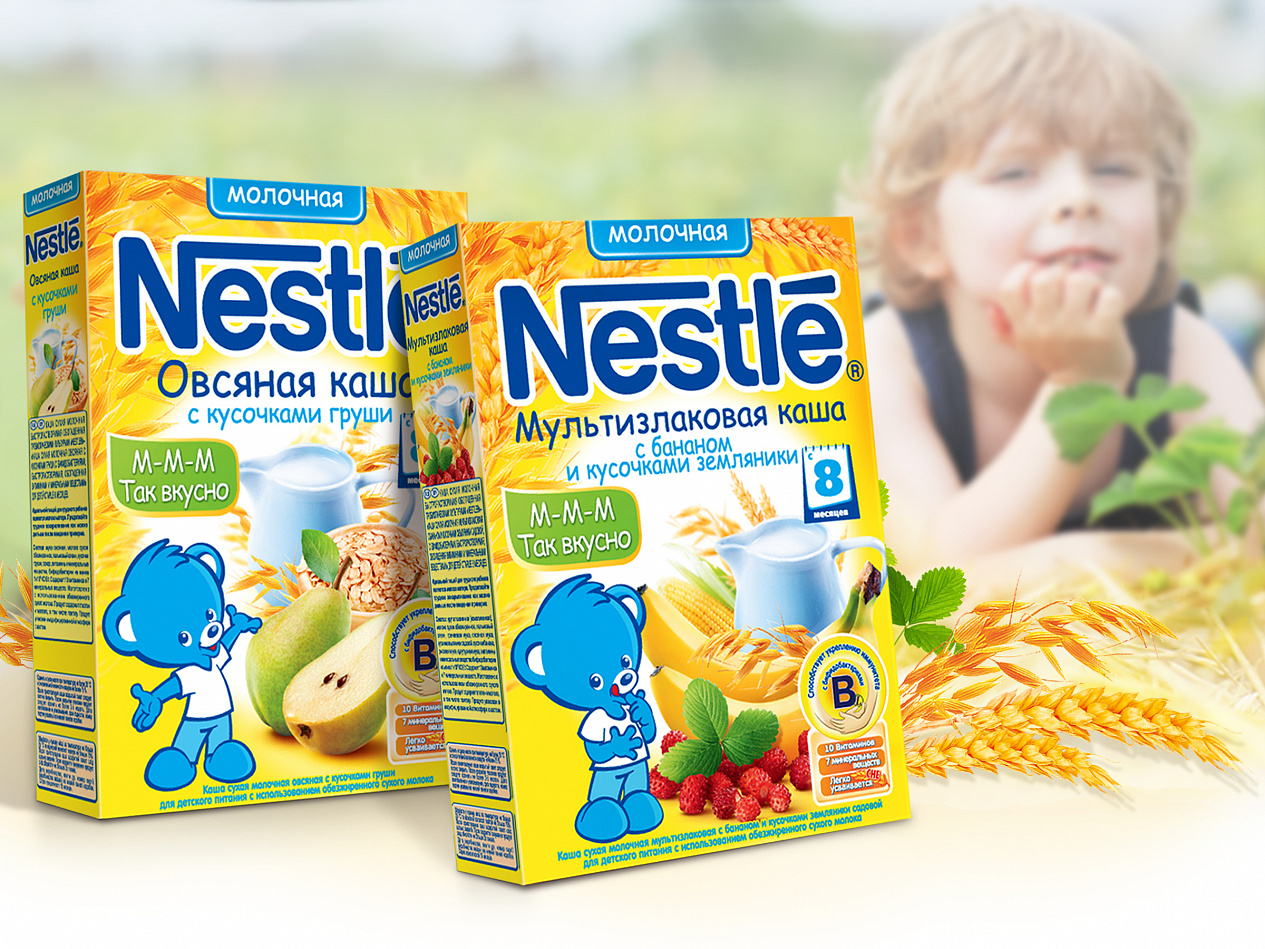 Обновлённый дизайн детских каш Nestle - Портфолио Depot