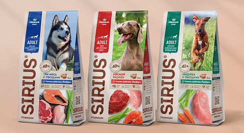 SIRIUS®: позиционирование и дизайн упаковки кормов для животных