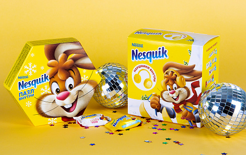Новогодний Nesquik® 2021: дизайн упаковки. Разработка дизайна упаковки